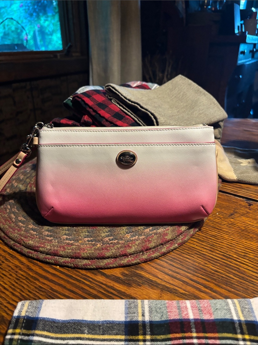 Coach Pink Ombre Wristlet